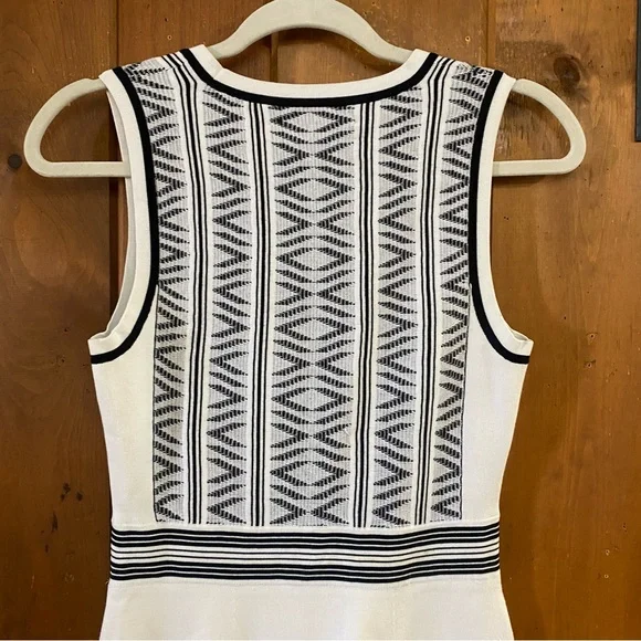 RAG & BONE Black & White Stretch Knit Dress XS - Picture 3 of 7